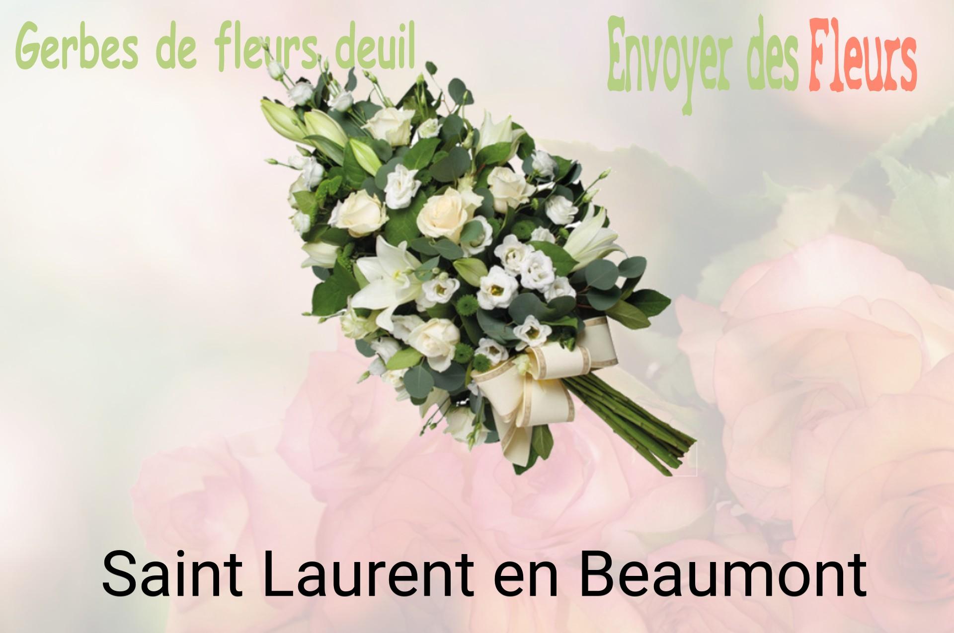 Gerbe de fleurs de deuil livrée à Saint-Laurent-en-Beaumont
